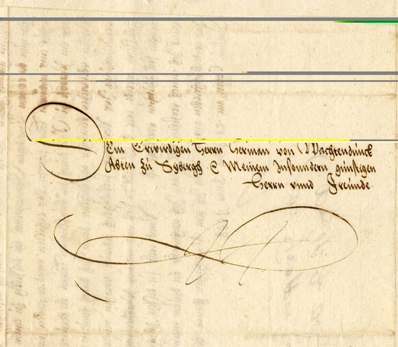 Brief von Johannes Gropper an Hermann von Wachtendonk, Abt von Siegburg