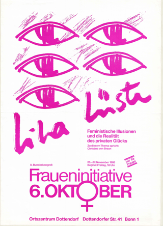 Plakat des achten Bundeskon-gresses  der FI vom 25. bis 27. November 1988