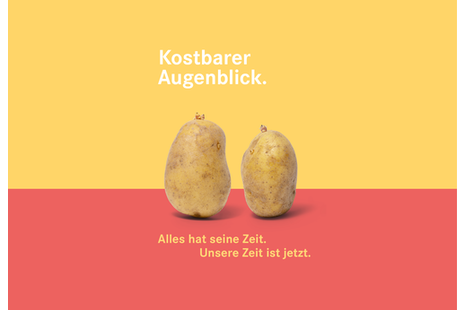 Plakat mit zwei Kartoffeln