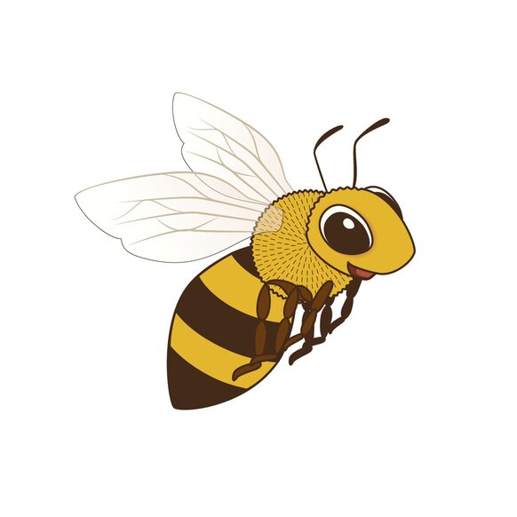 Eine Biene im Comic-Stil