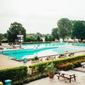 Blick auf die Schwimmbecken im Bonner Römerbad