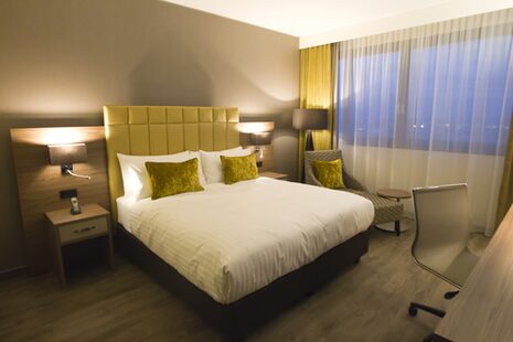 Ein Hotelzimmer im Marriott Hotel am World Conference Center Bonn