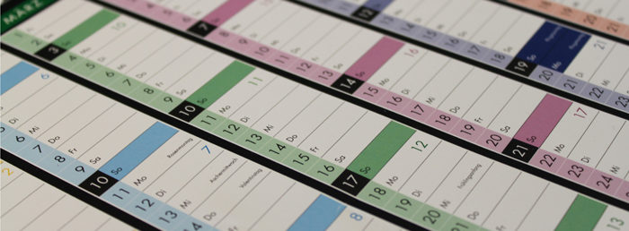Terminkalender mit Monatsübersicht