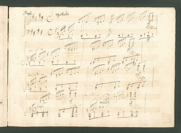 Die Originalnoten der Mondscheinsonate Ludwig van Beethovens