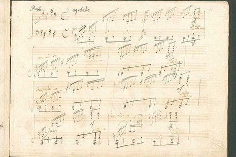 Die Originalnoten der Mondscheinsonate Ludwig van Beethovens