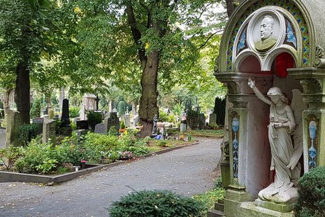 Gräber auf dem Burgfriedhof in Bad Godesberg