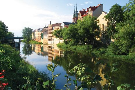 Flussufer in Oppeln (Polen)