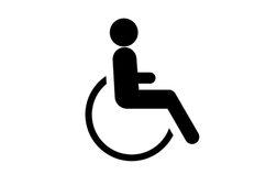 Piktogramm eines Menschen im Rollstuhl