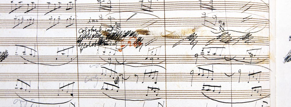 Ein Notenmanuskript Ludwig van Beethovens