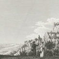 Blick von der Plattform des Drachenfels nach Bonn und auf die Rheinlandschaft, um 1820