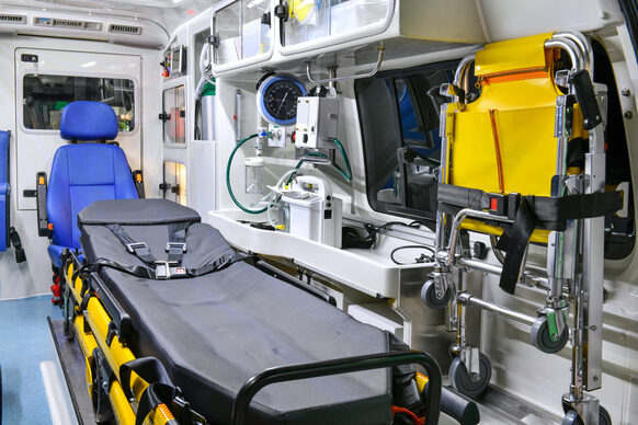 Emergency,Equipment,And,Devices,,Ambulance,Interior,Details.