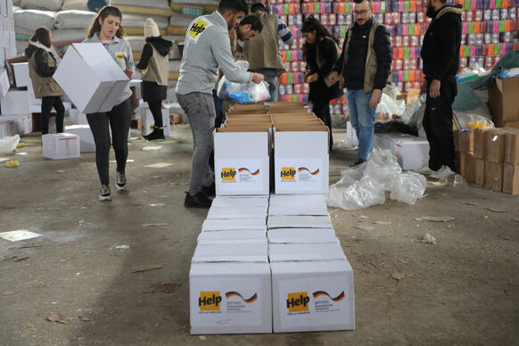 The Help team in Aleppo provides emergency shelters in Aleppo province with hygiene and cleaning supplies