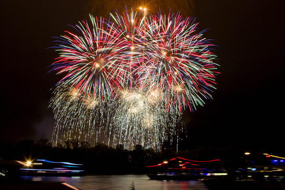Fireworks at Rhine in Flames