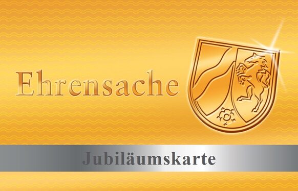 Jubiläums-Ehrenamtskarte - Vorderseite