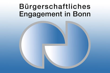 Logo der Freiwilligenagentur Bonn mit Schriftzug "Bürgerschaftliches Engagement in Bonn"