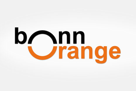 Logo mit Schriftzug bonnorange in den Farben schwarz und orange
