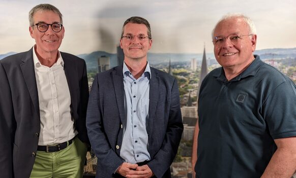 CDO Friedrich Fuß (rechts) mit Guido Blome (links) und André Dornbusch-Schwickerath