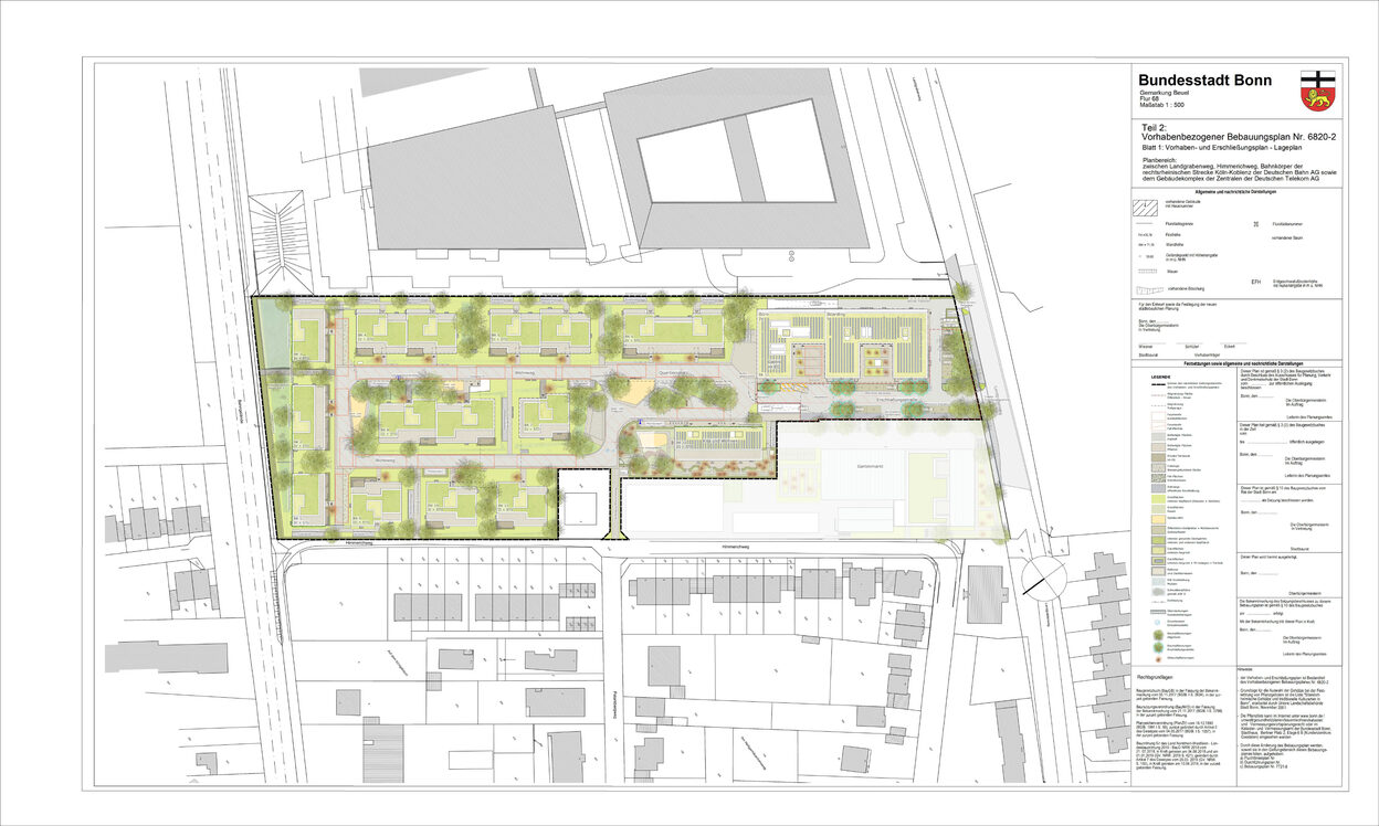 Der Plan illustriert, wie das neue Quartier in Limperich aufgeteilt werden soll.