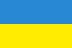 Gelb-blaue Flagge der Ukraine