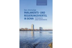 Das Buchcover zeigt den Rhein mit UN Campus und weiteren Gebäuden