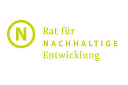 Das Bild zeigt das Logo des Rates für Nachhaltige Entwicklung in hellgrüner Schrift auf weißem Grund.
