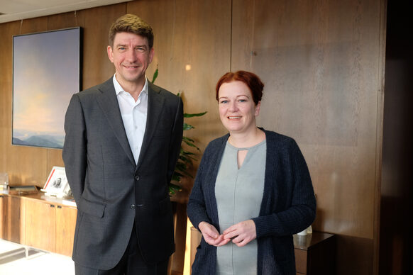 OB Dörner empfing Michael Leutert, Direktor des UNDP-Büros in Bonn, im Stadthaus.