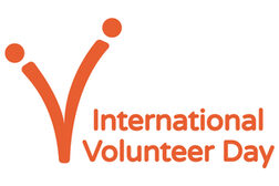 Das Bild zeigt das Logo des Internationalen Freiwilligentags.