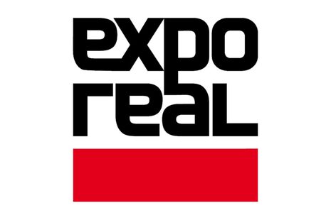 Das Bild zeigt das Logo der Immobilienmesse Expo Real in schwarzer Schrift mit rotem Balken.