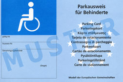 Druckvorlage Parkausweis Schwerbehinderte