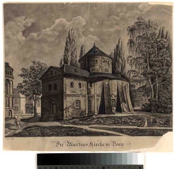 Johann Baptist Büttgenbach, St. Martin, 1809, Stadtarchiv und Stadthistorische Bibliothek Bonn, Grafiksammlung