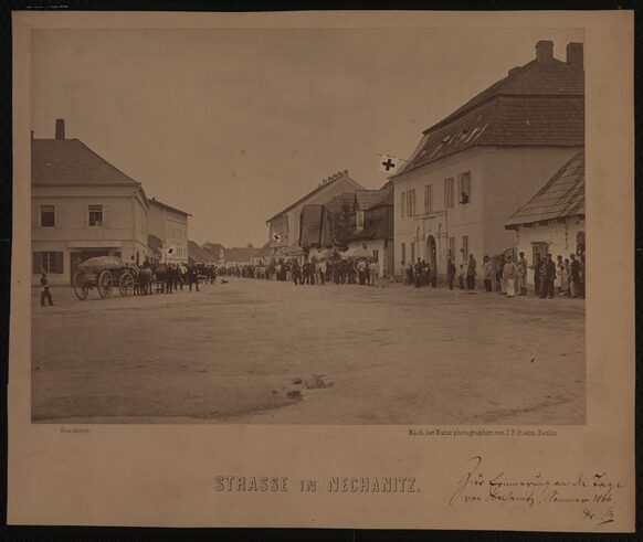 „Strasse in Nechanitz“ 1866