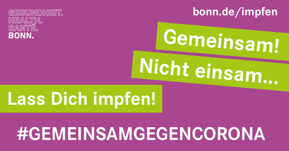 Plakat zur Impfkampagne #gemeinsamgegencorona