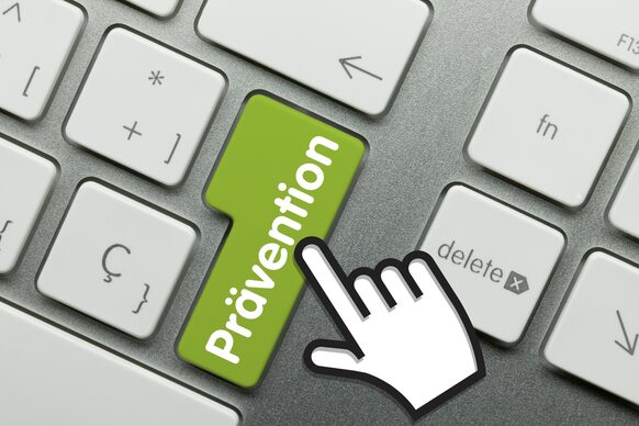 Tastaturausschnitt mit Schaltfläche "Prävention"