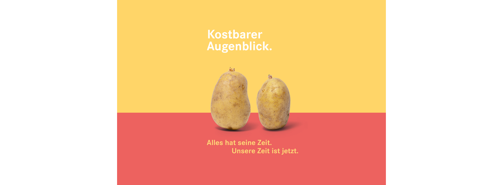 Plakat mit zwei Kartoffeln