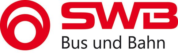Logo der Stadtwerke Bonn Bus und Bahn mit rotem Schriftzug SWB