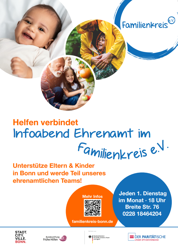 Infoabend Ehrenamt im Familienkreis e.V. - Unterstütze Eltern & Kinder in Bonn und werde Teil unseres ehrenamtlichen Teams!