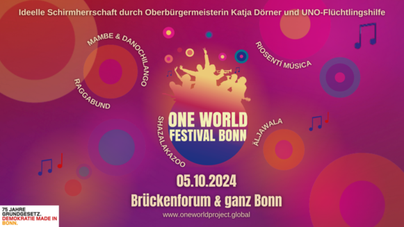 Plakat zum One World Festival Bonn 2024